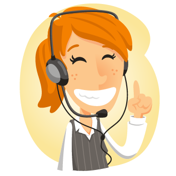illustration of woman with phone headset